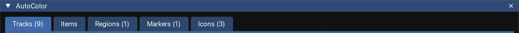 The five tabs