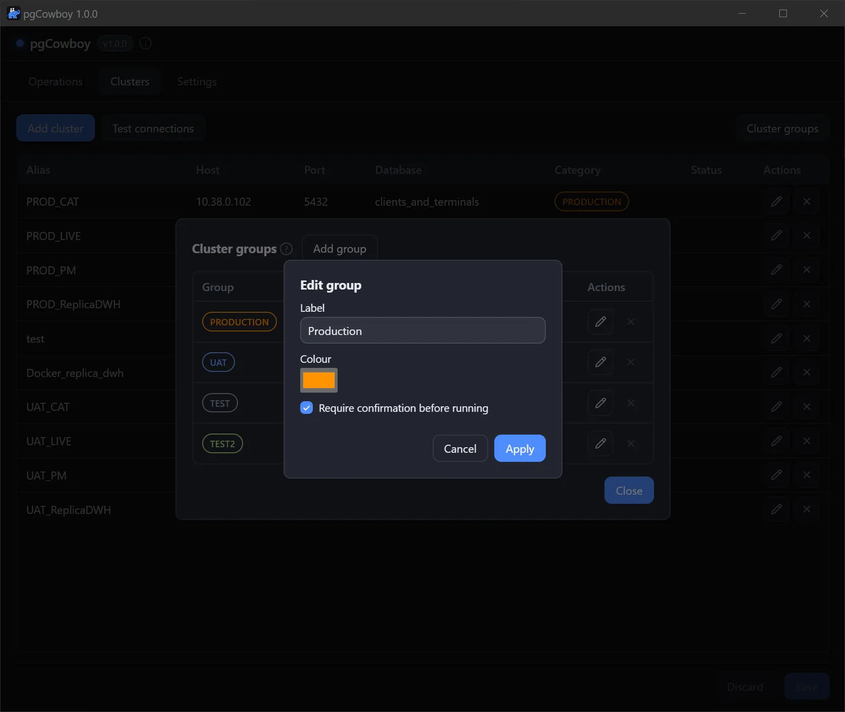 Group editor
