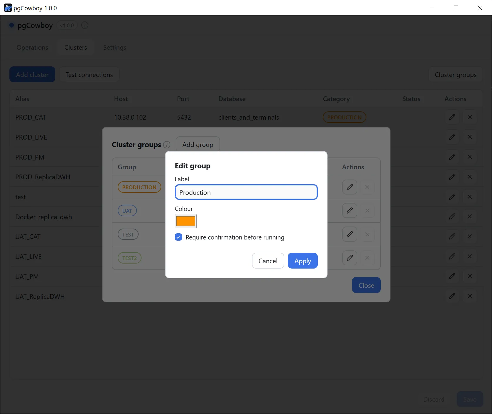 Group editor