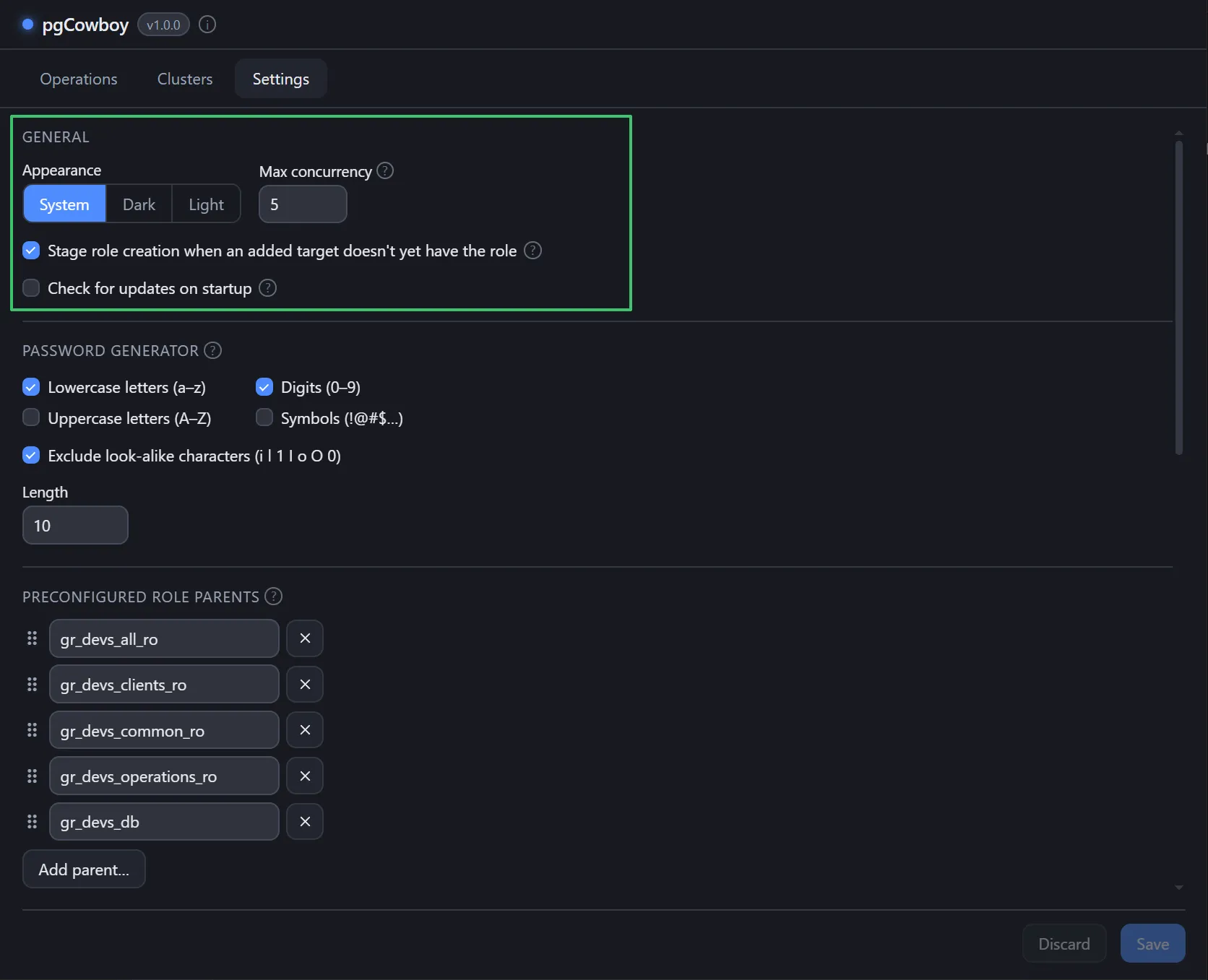 Settings → General