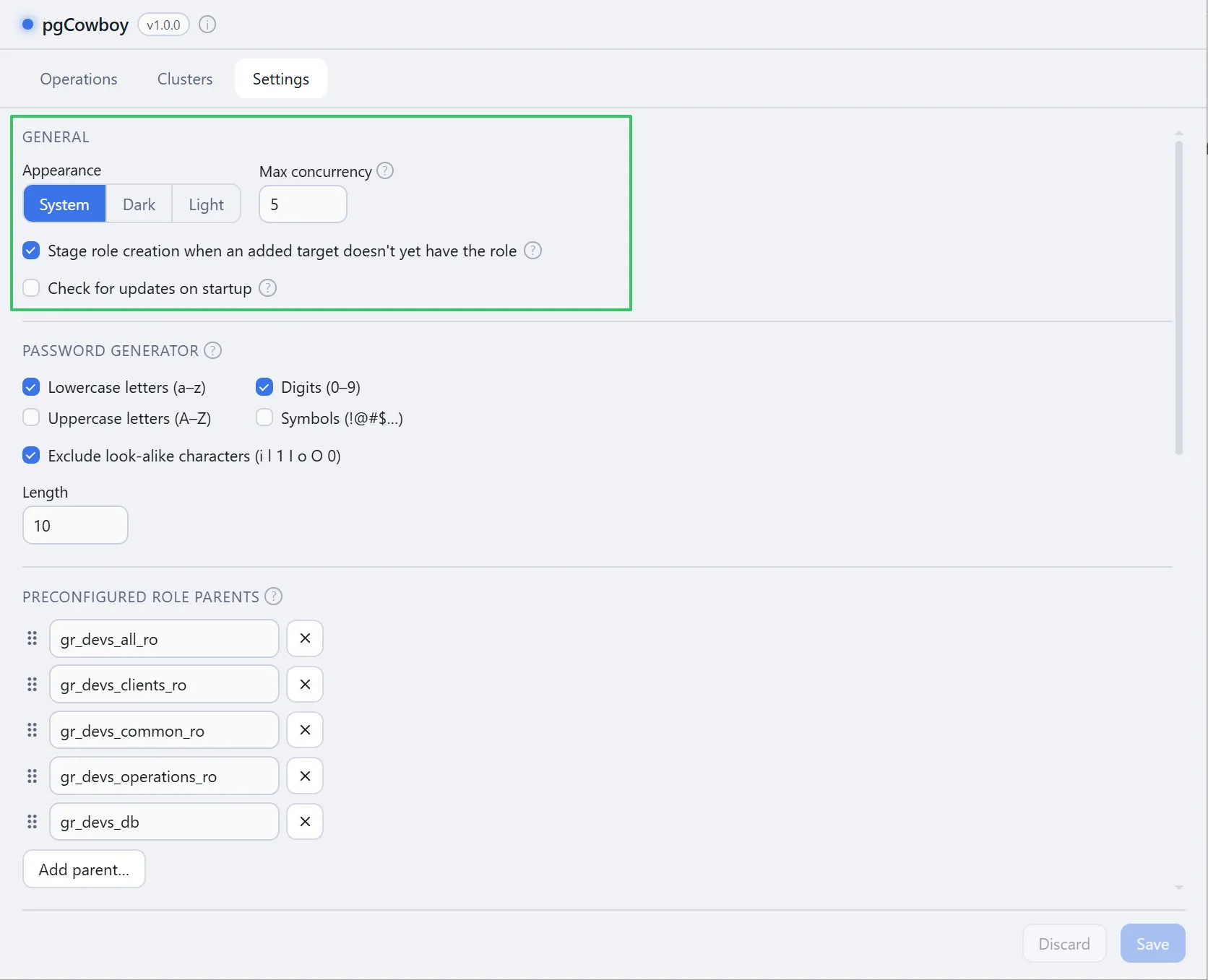 Settings → General